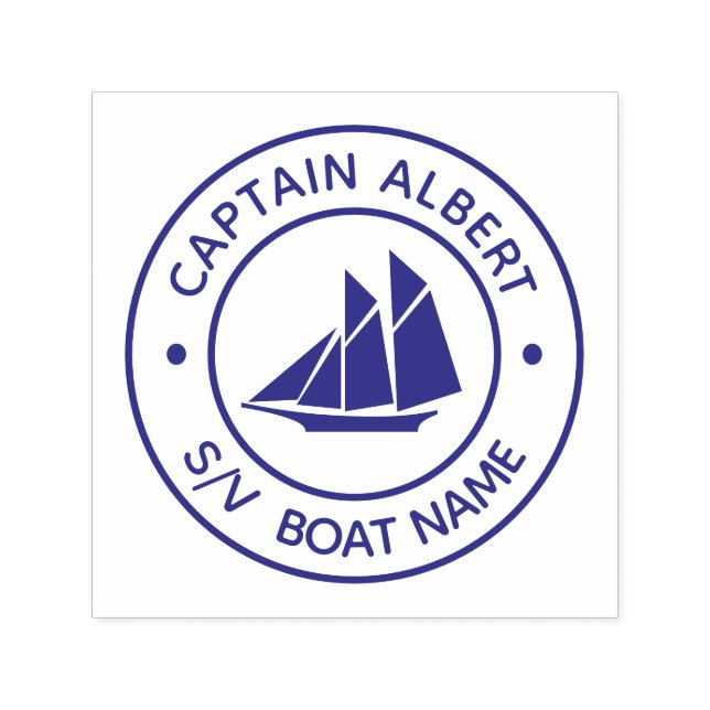 Kapitän, Ihr Name Schooner, die Briefmarke Permastempel (Design)