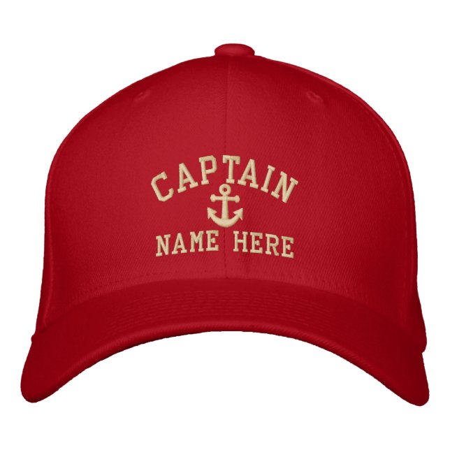 Kapitän - individuell anpassbar bestickte baseballkappe (Vorderseite)