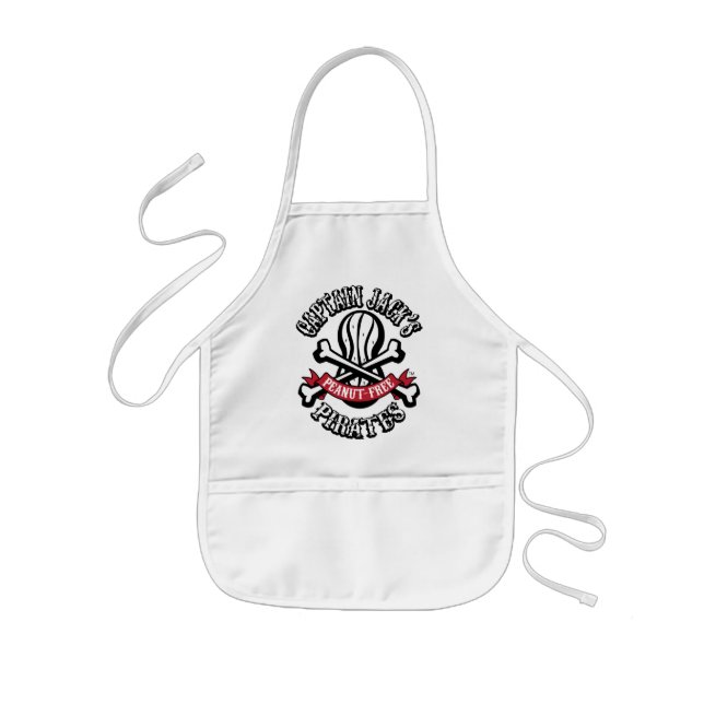 Kapitän Jacks Erdnuss-Frei Pirates Apron (Kinder) Kinderschürze (Vorne)