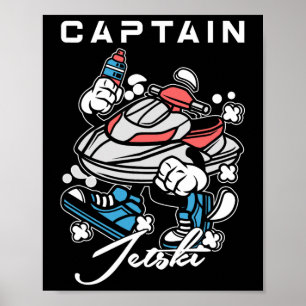 Kapitän Jet Ski Wasser Extremsport Jetski Jet Sk Poster