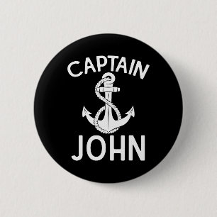 Kapitän John Boot Schiff Boot Yacht Anker  Button