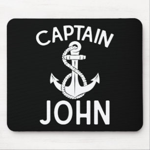Kapitän John Boot Schiff Yacht Anker  Mousepad