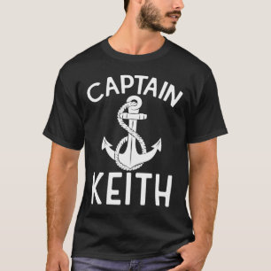 Kapitän Keith Boot Schiff Anker Bootfahren Yacht T-Shirt