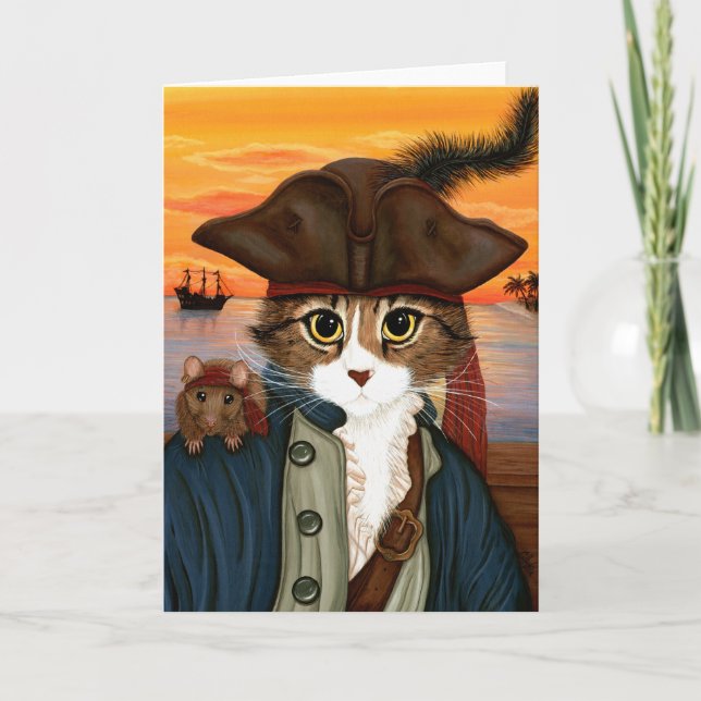 Kapitän Löwe, Piraten-Katze u. Karte (Vorderseite)