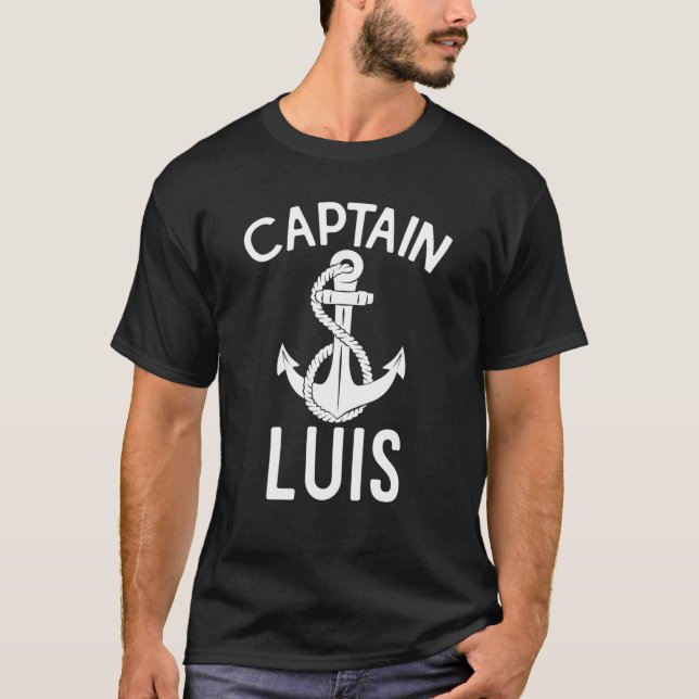 Kapitän Luis Boat Boating Yacht Anker T-Shirt (Vorderseite)