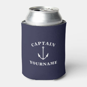 Kapitän mit Ihrem Namen Nautical Anchor kann Küh Dosenkühler