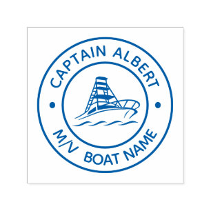 Kapitän Motorbootselbstfahrende Briefmarke Permastempel