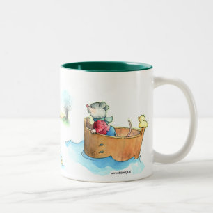 Kapitän Mouse auf Boots-Tasse Zweifarbige Tasse