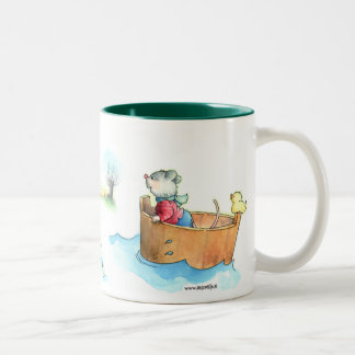 Kapitän Mouse auf Boots-Tasse Zweifarbige Tasse