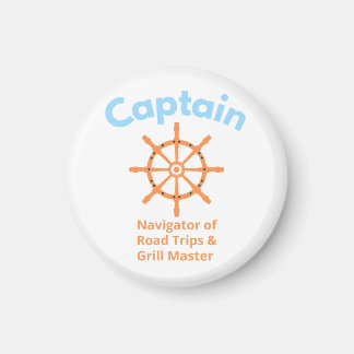 Kapitän – Navigator von Road Trips Magnet