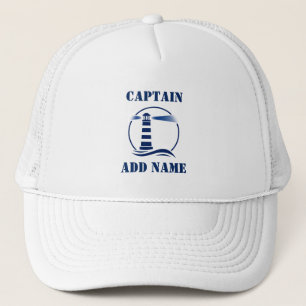 Kapitän oder Bootsname Nautical Leuchtturm Truckerkappe