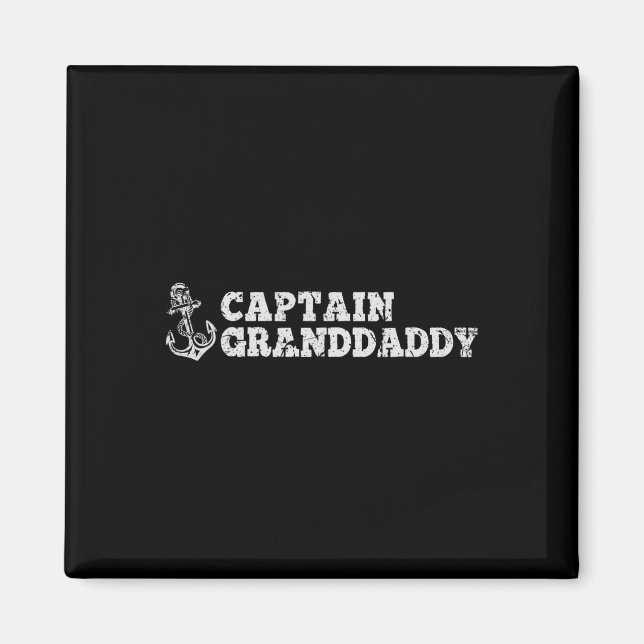 Kapitän Opa Segelboot Bootsanker Spaß Magnet (Vorne)