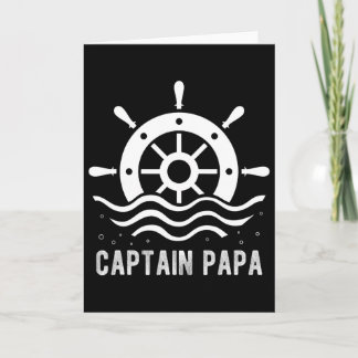 Kapitän Papa Boating Father's Day Pontoon Kapitän Karte