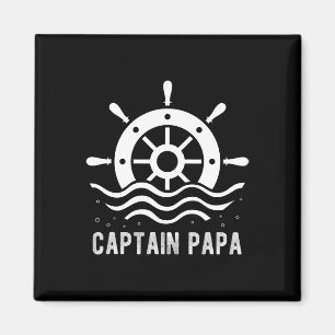 Kapitän Papa Boating Father's Day Pontoon Kapitän Magnet