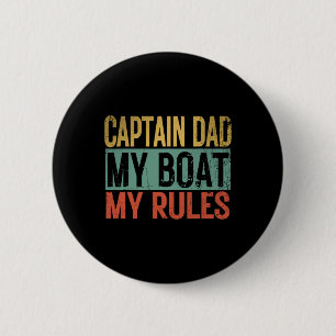 Kapitän Papa Mein Boot Meine Regeln Lustig Retro Y Button