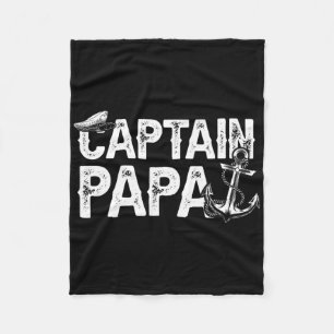 Kapitän Papa Pontoon Lake Segler Angeln Bootfahren Fleecedecke