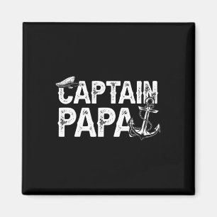 Kapitän Papa Pontoon Lake Segler Angeln Bootfahren Magnet