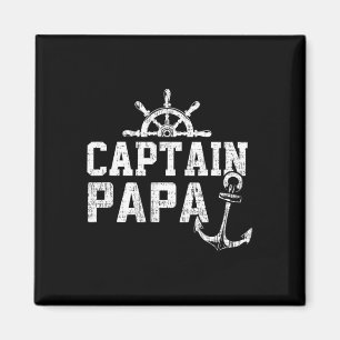 Kapitän Papa Pontoonbootfahren Angeln See Segeln Magnet