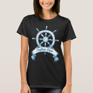 Kapitän Papa Segelbootfahren Segeln T-Shirt