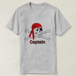 Kapitän Pirate Skull und Crossbones Mens BG T-Shirt
