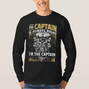 Kapitän Pontonboot I Skipper Pontonbootfahren T-Shirt
