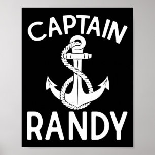 Kapitän Randy Anker Boot Schiff Yacht Poster