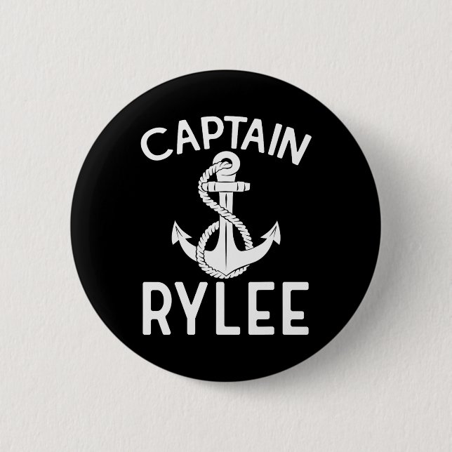 Kapitän Rylee Anker Boot Bootfahren Yacht Schiff  Button (Vorderseite)