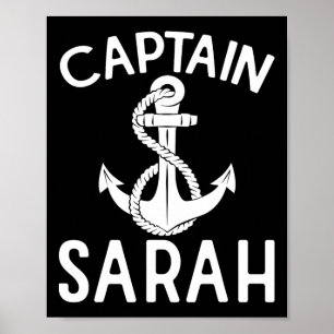 Kapitän Sarah Anker Boot Yacht Bootsfahrt Schiff  Poster