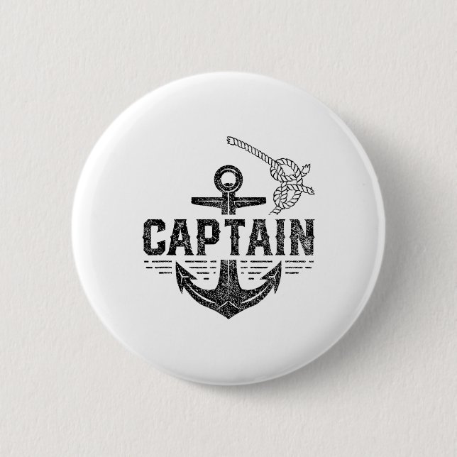 Kapitän Schiff Boot Besitzer Skipper Liebhaber  Button (Vorderseite)