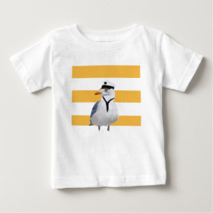 Kapitän Seagull Gelbe Streifen Baby T-shirt