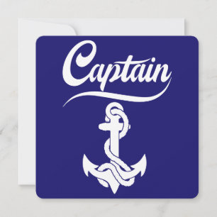 Kapitän Segelboot Anker Nautisches Design Dankeskarte