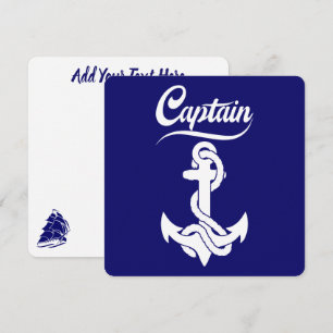 Kapitän Segelboot Anker Nautisches Design Einladung