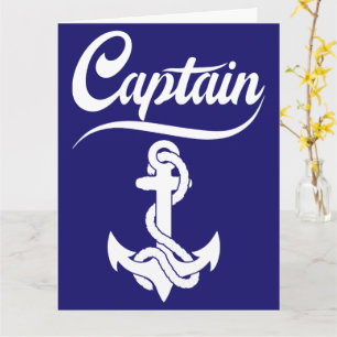 Kapitän Segelboot Anker Nautisches Design Karte