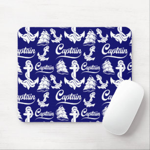 Kapitän Segelboot Anker Nautisches Design Mousepad