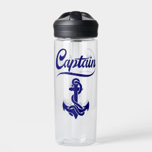 Kapitän Segelboot Anker Nautisches Design Trinkflasche