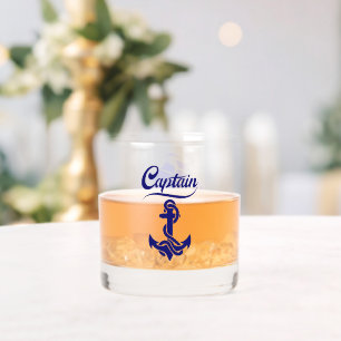 Kapitän Segelboot Anker Nautisches Design Whiskyglas