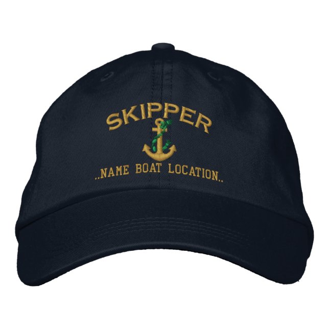 Kapitän-Seil-Anker zu personifizieren Ihr Bestickte Baseballkappe (Vorderseite)