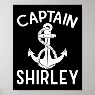 Kapitän Shirley Yacht Boot Schiff Bootfahren Anker Poster