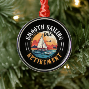 Kapitän Smooth Sailing in den Ruhestand Ornament Aus Metall