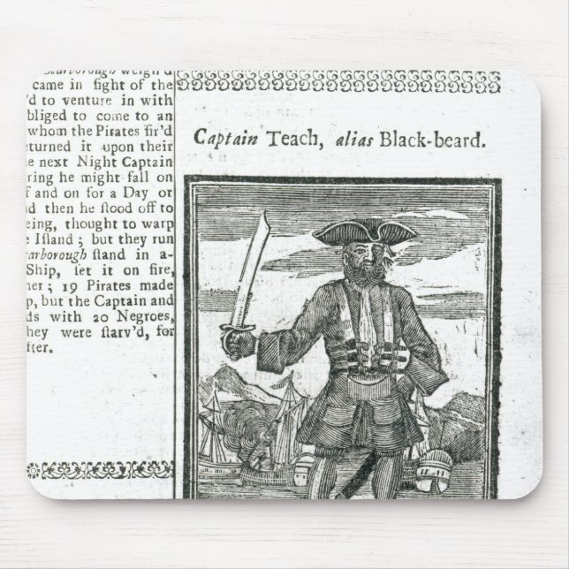 Kapitän Teach, alias schwarzer Bart Mousepad (Vorne)