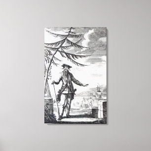 Kapitän Teach, allgemein angerufen Blackbeard Leinwanddruck