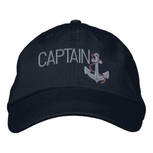 Kapitän und Anchor Bestickte Baseballkappe