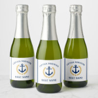 Kapitän und Boat Name Anchor Gold Laurel Mini