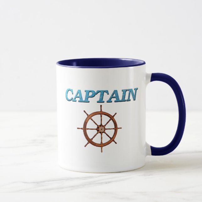 Kapitän und Kapitäns Wheel Tasse (Rechts)
