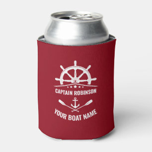 Kapitän und Schiffsname Nautical Anchor Oars Helm Dosenkühler
