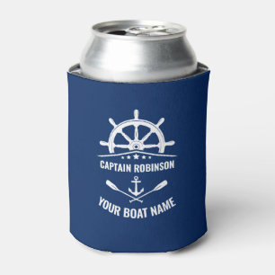 Kapitän und Schiffsname Nautical Anchor Oars Helm Dosenkühler