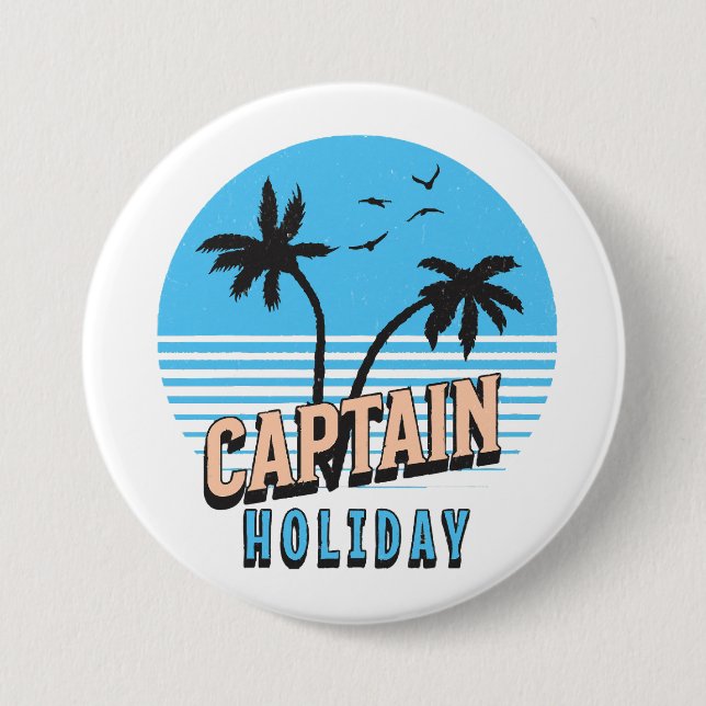 Kapitän Urlaub Button (Vorderseite)