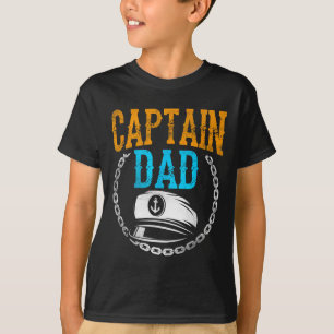 Kapitän Vater Schiff Boot Bootsfahrt Yacht Vater D T-Shirt