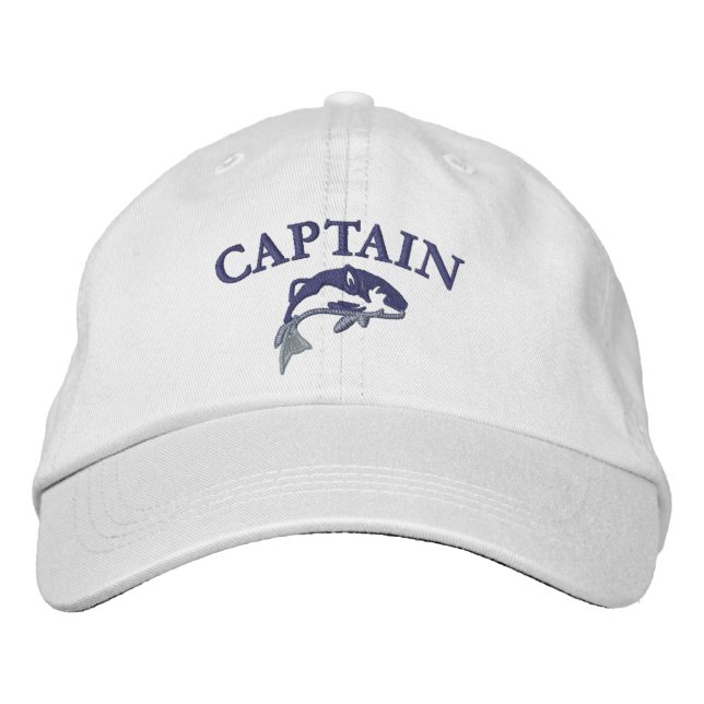 Kapitän von Fischereifahrzeugen Bestickte Baseballkappe (Vorderseite)