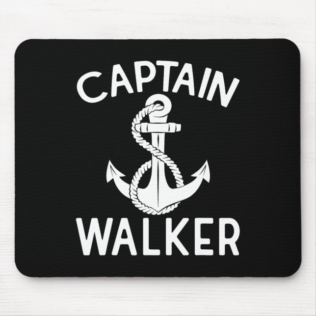 Kapitän Walker Schiff Boot Yachtschiff Anker  Mousepad (Vorne)